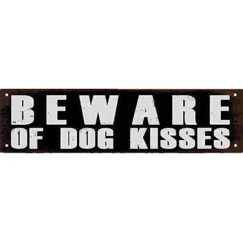 Obraz Cedule Beware of Dog Kisses