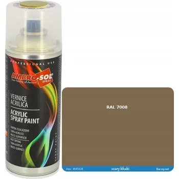 Barva ve spreji RAL 7008 AKRYLOVÝ LAK ve spreji šedá khaki MATNÁ MILITARY army 1233
