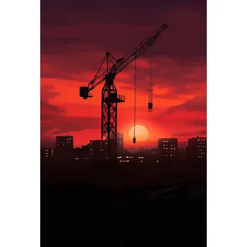 Plakát Plakát Soumrak nad staveništěm bez rámu 61 x 90,5 cm