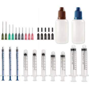 Vrták Sada stříkaček s tupými jehlami a lahvičkami