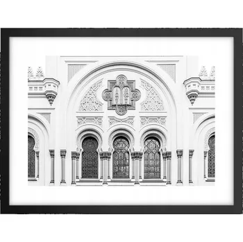 Obraz Obraz plakát v černém rámu do obýváku 40x30 architektura foto na zeď