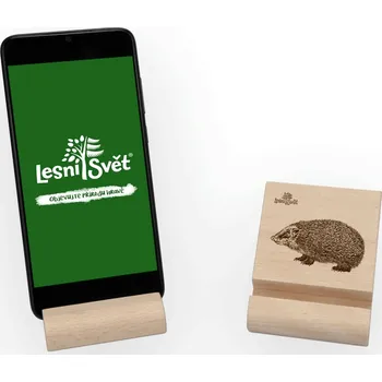 Lesní svět Stojánek na mobil M - Ježek pérovka