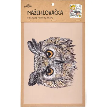 Textilní nažehlovací páska Lesní svět Nažehlovačka M 006 - Výr hlava