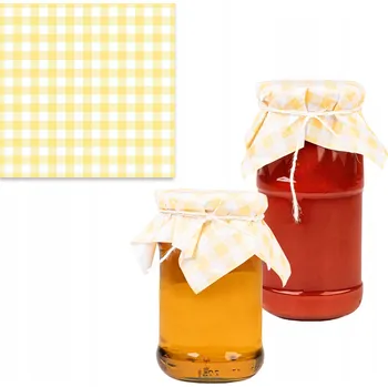 Sklenice 10x víček na sklenice na džem, med a zavařeniny