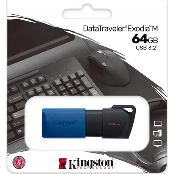 USB flash disk Flash disk Kingston DataTraveler Exodia M 64 GB USB 3.2 modrý