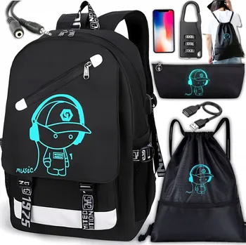 Školní batoh Vícekomorový Školní batoh Bergens černý 37 l