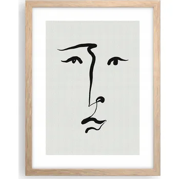 Obraz Obraz plakát v rámu světlý dub do obýváku 30x40 kontura foto na zeď