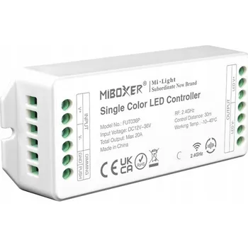 LED páska Ovladač zón Mi-Light FUT036P pro LED pásky mono, 20A