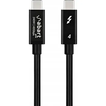 Datový kabel Abart Pro Kabel Thunderbolt 4 USB4 USB-C až 40 Gb/s 240 W 5 A 48 V 8K60 Hz 0,3 m