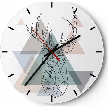 Hodiny Nástěnné hodiny do kuchyně 30x30 Abstrakce Skleněné hodiny do obýváku Tiché