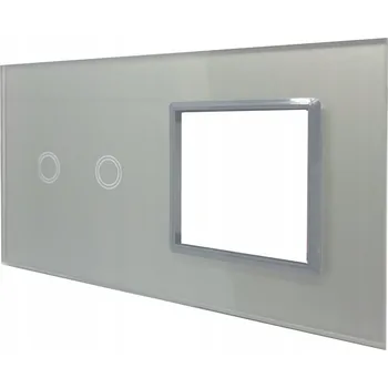 Elektrická zásuvka VYPÍNAČ SVĚTLA ZÁSUVKA ZÁSUVKOVÝ PANEL ŠEDÝ 2+1