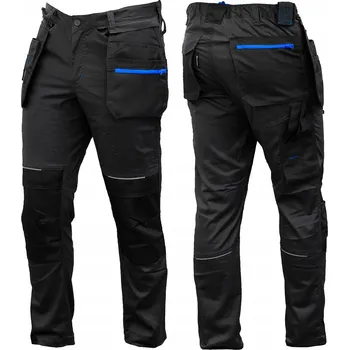 montérky HOGERT PRACOVNÍ KALHOTY ELASTICKÉ DO PASU BOZP ŠEDÉ WURNITZ XXL