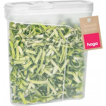 Dóza na potraviny NÁDOBA NA POTRAVINY S YPKÉ PRODUKTY NA TĚSTOVINY MOUKU VLOČKY 2,4L TRANSPARENTNÍ