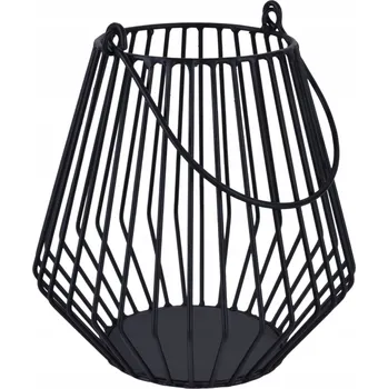 Obraz Dekorativní lampion na svíčky Durban 19 Cm kovový, černý, obývací pokoj, terasa