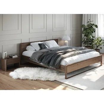 Postel Postel z masivu RIA dub kouřový plocha spaní 180x200