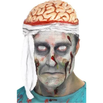 Čepice Latexová čepice na hlavu MOZEK Obvaz Halloween