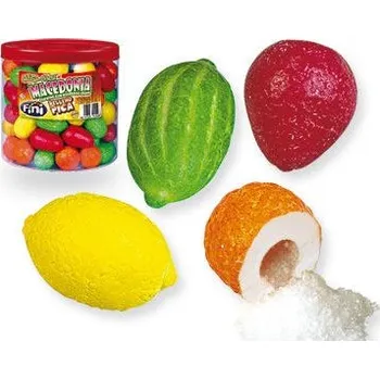 Bonbon Žvýkačky FINI MEGA 75 ks x 18 g MAKEDONSKÉ OVOCE - VÝPRODEJ !!! DMT: 11/2024 - poslední 1 ks (Macedonia Fruits MEGA žvýkačky s náplní, balení box 75 ks)