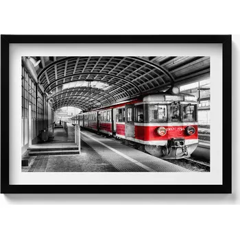 Obraz Dekorativní obraz v rámu na zeď do obýváku Staré železniční nástupiště 60x40 cm