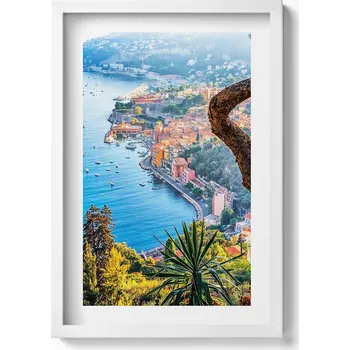 Obraz Dekorace, obraz s grafikou v krásném rámu - Villefranche-sur-Mer, 40x60 cm
