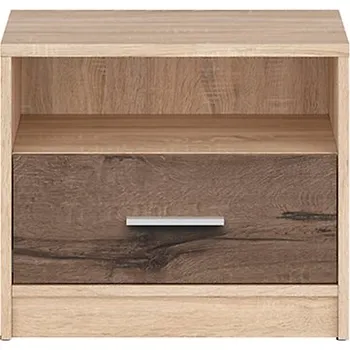 Televizní stolek BRW Nepo Plus Noční stolek KOM1S, dub sonoma/dub monastery