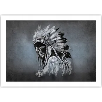 Obraz Plakát bez rámu do obýváku ložnice 70x50 indián moderní módní obraz