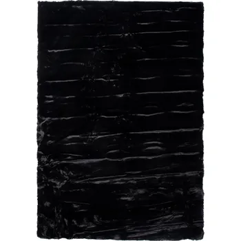 Koberec PLYŠOVÝ KOBEREC 120x170 Černý Rabbit Měkký