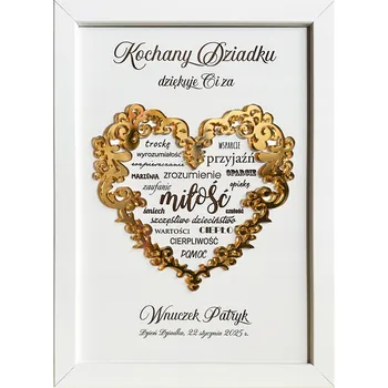 Obraz PODĚKOVÁNÍ pro prarodiče ke Dni babičky a dědečka – Památka, Dárek s gravírováním