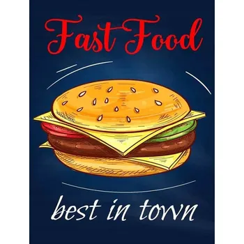 Obraz Cedule Restaurant Menu 2 - Fast Food Best in Town