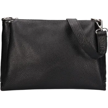Kabelka Dámská kožená crossbody kabelka Italia Tamara - černá