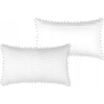 Polštář Polštář SANCHEZ 30x50 bílý bambule polštář s vložkou GLAMOUR