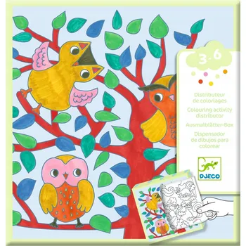 omalovánky Djeco: Omalovánky s hrami LES 3+ 0052