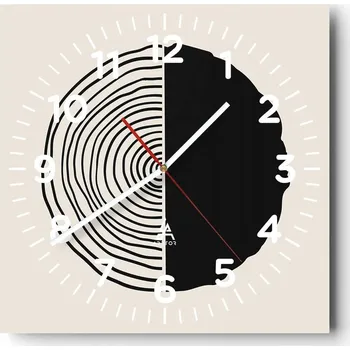 Hodiny Kuchyňské nástěnné hodiny 30x30 Kruh Skleněné hodiny do obýváku Moderní Tiché