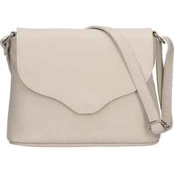 Kabelka Dámská kožená crosbody kabelka Italia Alice - světle béžová