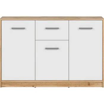 Komoda BRW MATOS komoda KOM3D1S, dub wotan/bílá mat