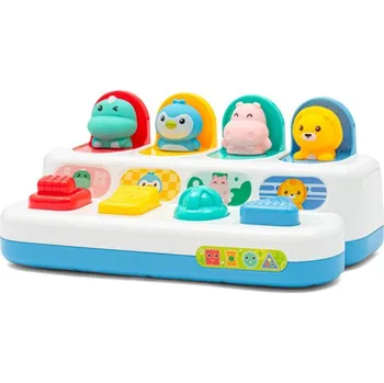 Hračka pro nejmenší Baby Mix Interaktivní hračka - Vyskakovací okénka se zvířátky Peekaboo Multicolor