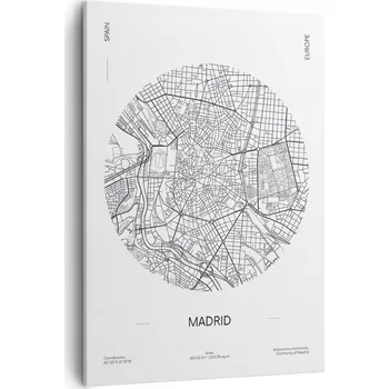 Obraz Obraz na plátně do obýváku ložnice 50x70 mapa foto obrazy na zeď canvas