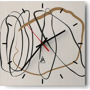 Hodiny Velké nástěnné hodiny 40x40 cm Umělecké skleněné hodiny Čtvercové Tiché