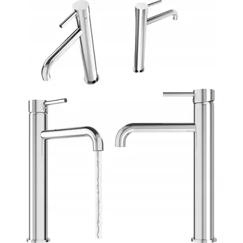 Vodovodní baterie Stojánková umyvadlová baterie Granitan KIVO stříbrná