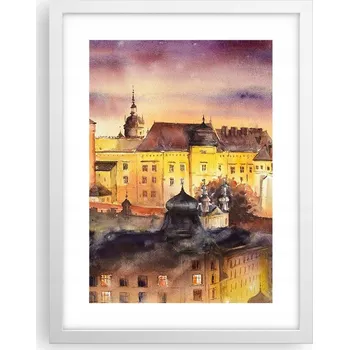 Obraz Obraz plakát v bílém rámu do obýváku 30x40 zámek foto plakáty na zeď