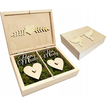 Obraz Krabička svatba prstenů svatební hostina