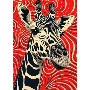 Plakát Plakát Pohled Žirafy bez rámu 21 x 29,7 cm
