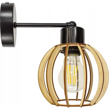 ZÁVĚSNÁ LAMPA STROPNÍ NÁSTĚNNÁ E27 MALÁ DŘEVĚNÁ