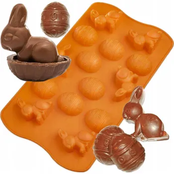 Forma na pečení SILIKONOVÁ FORMA NA VAJÍČKA FORMA ZAJÍČKA FORMA Velikonoce VAJÍČKA 27x15,5 cm