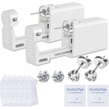 Vrták Pistole na propichování uší, nosu a rtů + 12 ks náušnic