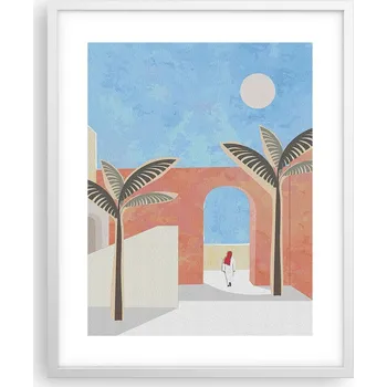 Obraz Obraz plakát na zeď v bílém rámu 40x50 arabské foto plakáty do obýváku