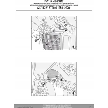 Motodíl Ochrana chladiče Kappa Suzuki V-Strom 1050 2020