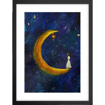 Obraz Obraz plakát v černém rámu do obýváku 30x40 fantasy foto plakáty na zeď