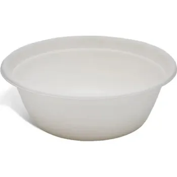 Jednorázové nádobí Kulatá miska z cukrové třtiny bagasse 1300 ml - 50 ks