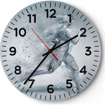 Hodiny Kuchyňské nástěnné hodiny 30x30 Abstrakce Moderní skleněné hodiny Tiché