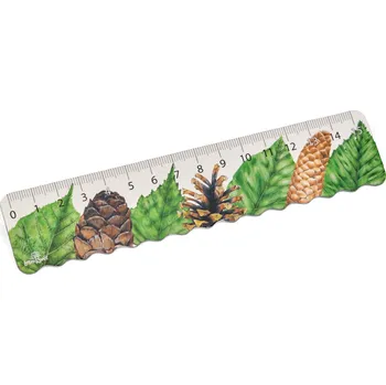 pravítka Lesní svět Papírové pravítko s vlnkou - Dřeviny